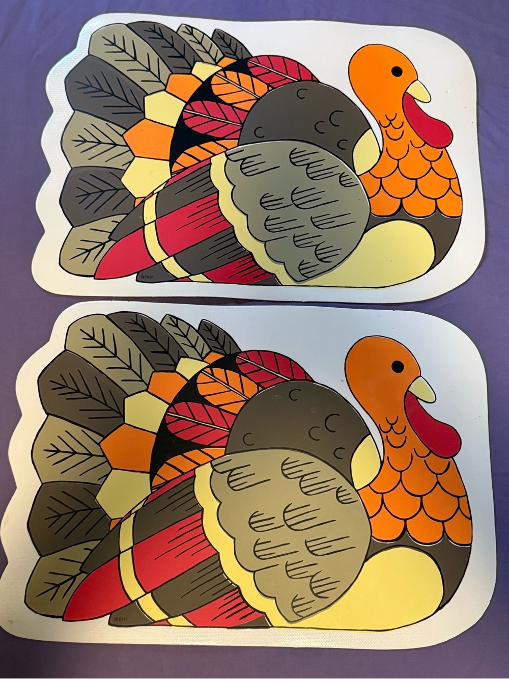 Vintage Thanksgiving placemats set of 2